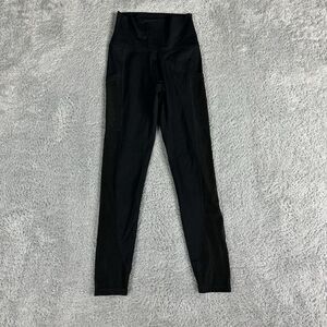 Aerie Offline Athletic Leggings S Black Mesh Pockets Workout Gym Yoga Running